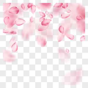 浪漫动态粉色春天光效樱花边框图片