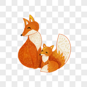 妈妈和宝宝的狐狸狐狸图片