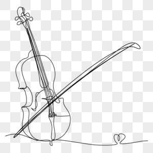 艺术线条画音乐乐器小提琴图片