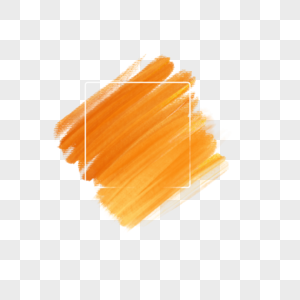 橙色厚涂色彩叠层抽象纹理笔画笔触白色方框图片