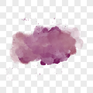 水彩墨迹晕染紫色图片