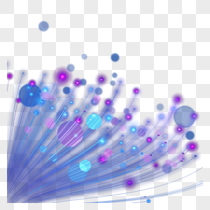 三维光纤蓝紫色光效线条图片