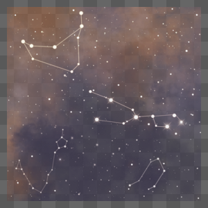 夜晚星座星空图片