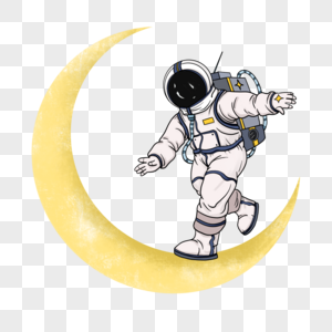 流行艺术宇航员漫步月球图片