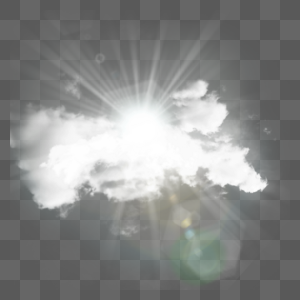 乌云云朵遮挡太阳光光效图片