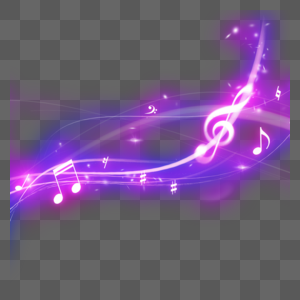 蓝紫色发光的音乐五线谱图片