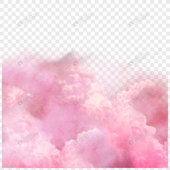 云朵密集柔软粉色图片