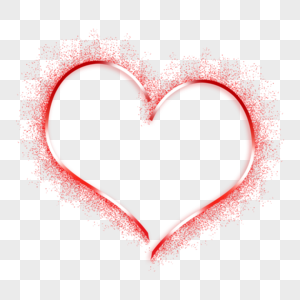 红色爱心心形金粉光效边框图片