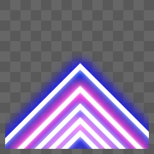 蓝紫色三角线条霓虹光效边框图片