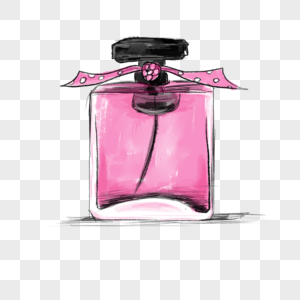 粉色香水瓶插画图片