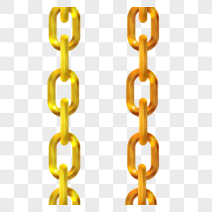 金色链条和铜制链条图片