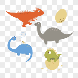 卡通恐龙和恐龙蛋图片