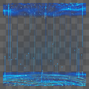 蓝色几何线条光效科技图片