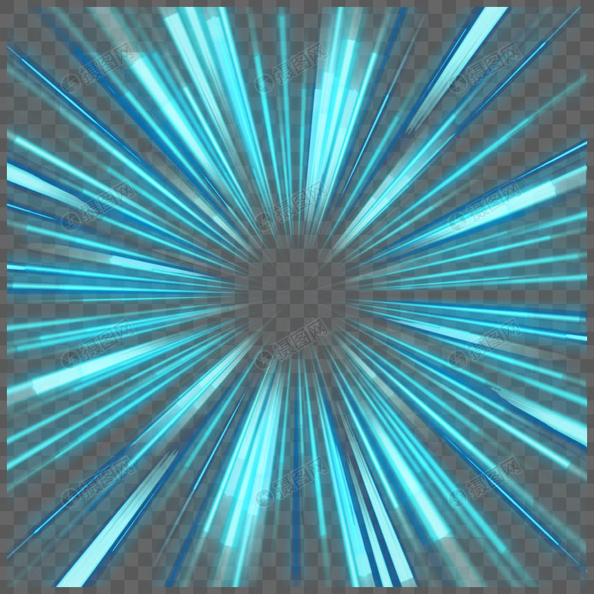 抽象线条放射状蓝色光效图片
