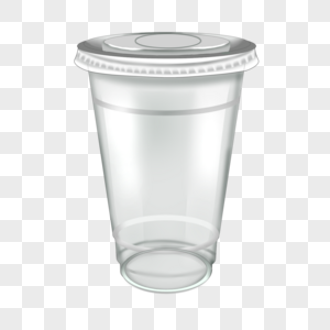 杯子塑料绘画风格白色图片