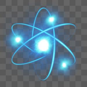 原子光效蓝色半透明点点图片