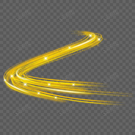 抽象光效黄色线条图片