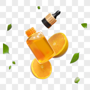 立体橙子精油瓶子图片