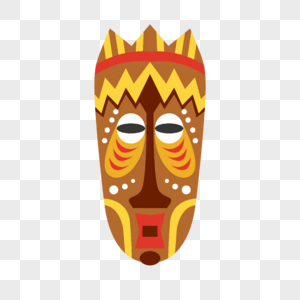 非洲原始部落王冠面具图片