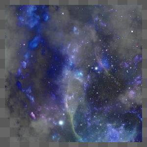 蓝色夜空中的宇宙银河图片