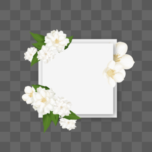温馨茉莉花卉边框图片