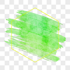 笔刷笔触绿色形状水彩风格图片