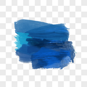蓝色质感渐变油画笔刷图片