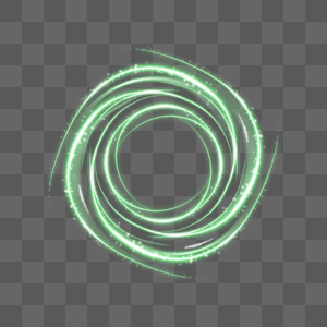 绿色漩涡轨迹光效高清图片