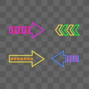 霓虹光效箭头双色高清图片