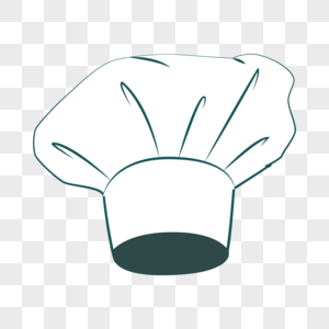 白色卡通矢量厨师帽插画图片