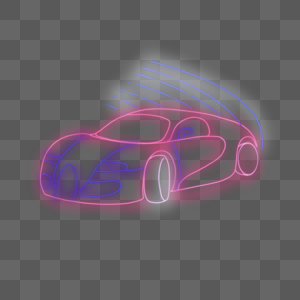 霓虹光效汽车赛车发光图片