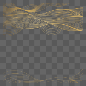 抽象金色线条波纹交叠边框图片