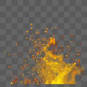黄色火焰的火花边框图片