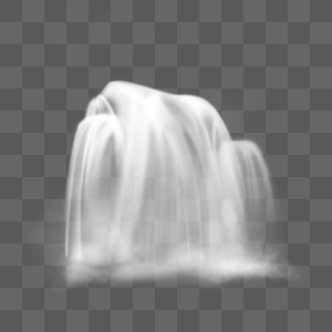 写实的正面宽瀑布液体飞溅图片