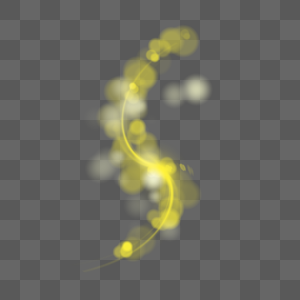 弯曲形状黄色光影抽象光效图片