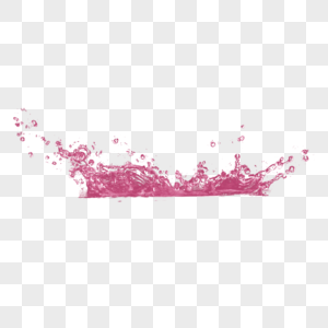 3d液体粉色水花飞溅甜蜜图片