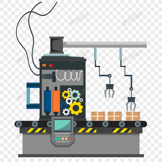 厂家工业机械制造卡通图片