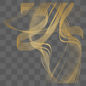 抽象金色线条波纹流动弯曲边框图片