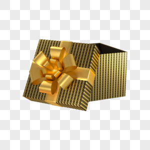 3d黑金圣诞礼物盒高清图片