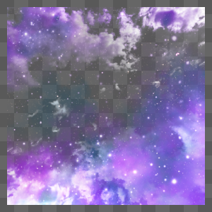 紫色漂浮的梦幻七彩宇宙云朵图片