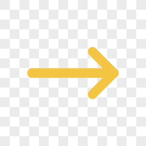 黄色简约箭头单箭头商业图标图片