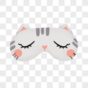 可爱动物睡眠眼罩灰色猫咪图片