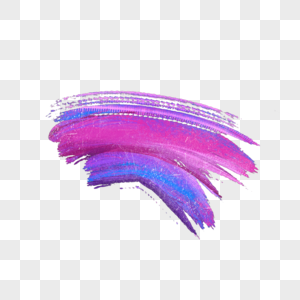 丙烯颜料笔刷紫色调色块图片