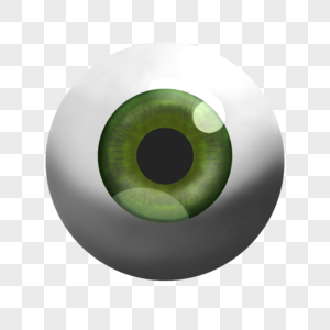 3d人眼球绿色图片