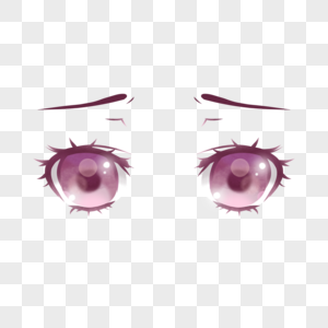动漫人物粉色紫色大眼睛图片