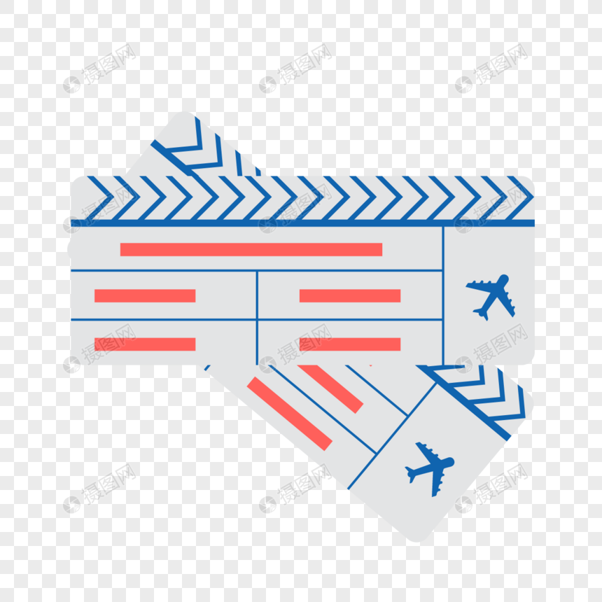 矢量飞机票图片