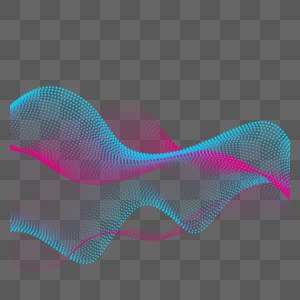红蓝双色粒子纹路光效抽象量子图片