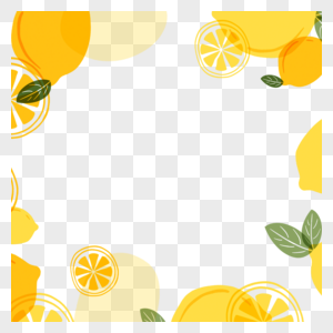 金黄的橙子水果边框图片