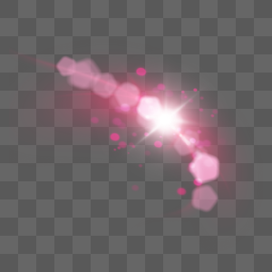 闪动白光的粉色光团抽象光效图片