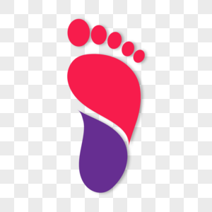 紫色的小脚印高清图片